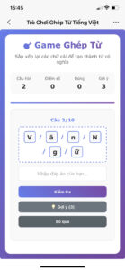 [Canva]  Câu lệnh trò chơi ghép từ Tiếng Việt